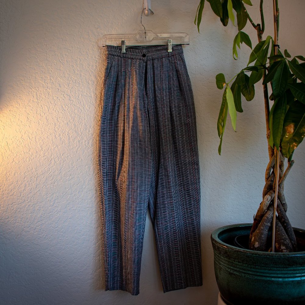 Vintage high-waisted wool trousers